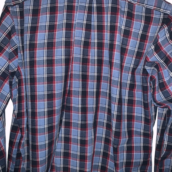 Ralph Lauren Plaid Blue with Red/Navy Button Down Classic Fit Shirt Size L - Picture 4 of 4